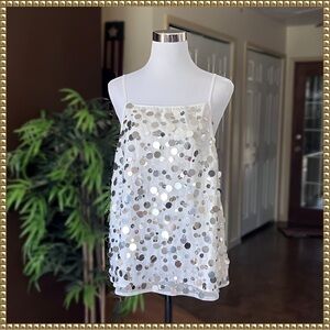 ASOS White Sequin Camisole Top